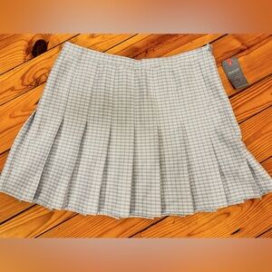 Rewind Juniors Size XXL Blue Plaid Pleated Skirt